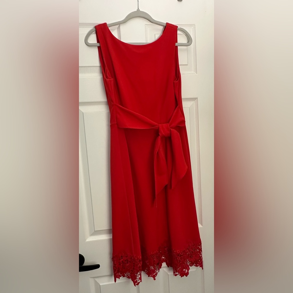 Adrianna Papell Red Sleeveless Dress Size 10